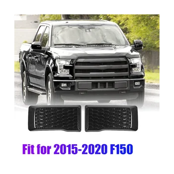 1 пара накладок на передний бампер из углеродного волокна, накладка на крышку для Ford F150 2015-2020, Замена экстерьера Слева и справа