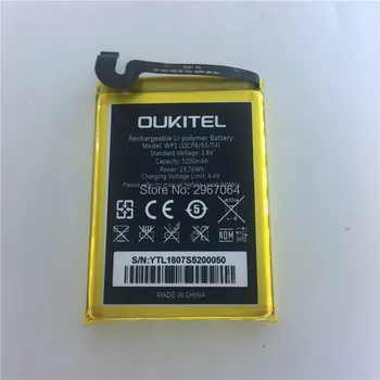 100% оригинальный аккумулятор для OUKITEL WP1 battery 5200 мАч 5,5 дюймов MTK6763 Длительное время ожидания Мобильные Аксессуары высокой емкости