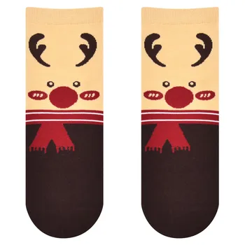 12 Пар Рождественских чулок для женщин, Олень, дерево, Медведь, Мультяшные животные, забавные хлопчатобумажные носки, Милые повседневные удобные дышащие носки
