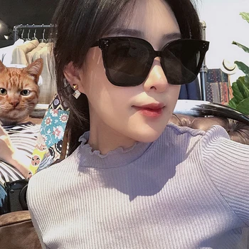 2023 Yuumi Her Солнцезащитные Очки Для Женщин Мужские Черные Очки Cat eye MGlasses Spy Fashion Негабаритный Роскошный Дизайнерский Бренд Jennie Korea
