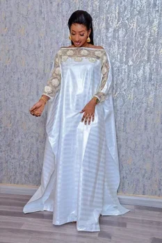 2023 Новое мусульманское платье-абаят со свободной талией, Абайи для женщин, Белое городское повседневное женское платье для Европы и Америки Оптом