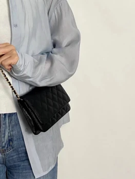 2023 осенне-летняя женская сумка на цепочке, откидная сумка, сумка-мессенджер для девочек, сумка через плечо, мини-кошелек