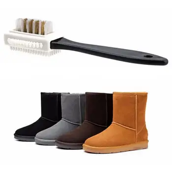 3-сторонняя щетка для чистки обуви Пластиковая S-образная Щетка для чистки обуви для замшевых зимних ботинок, инструменты и аксессуары для бытовой чистки