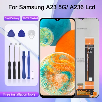 6,6-Дюймовый Дисплей A236 Для Samsung Galaxy A23 5G LCD С Сенсорным Экраном Digitizer A236B A236U A236U1 В Сборе С Рамкой Бесплатная Доставка
