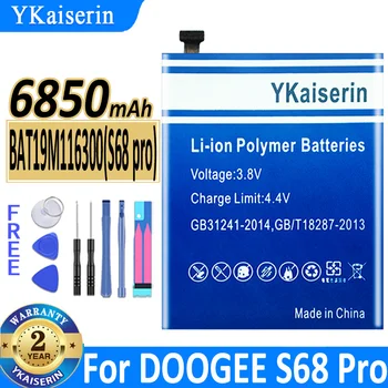 6850 мАч YKaiserin Сменный Аккумулятор BAT19M116300 (S68 pro) для DOOGEE S68 Pro S68Pro Bateria