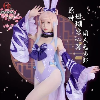 Genshin Impact cos костюм Коралловый Дворец Синьхай аниме косплей Playboy Bunny сексуальная мультяшная игра весь набор