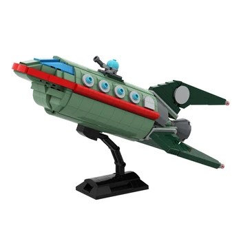 Gobricks MOC Planet Express Ship Futurama Delivery Ship Модель Кирпичей Космического Корабля Набор Строительных Блоков Для Детского Подарка На День Рождения