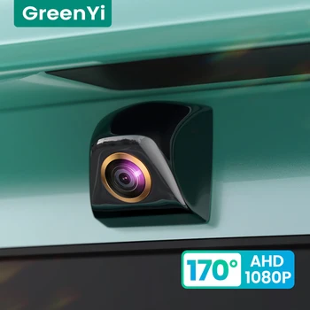 GreenYi 170 ° Золотая линза 1080P Камера заднего вида автомобиля в перевернутом виде Установите автомобильную камеру заднего вида Fisheye HD ночного видения заднего вида AHD