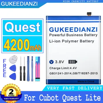GUKEEDIANZI Сменный Аккумулятор Quest 4200mah Для Мобильного телефона Cubot Quest IP68 Спортивный Прочный Телефон Helio P22 Octa-Core Batteria