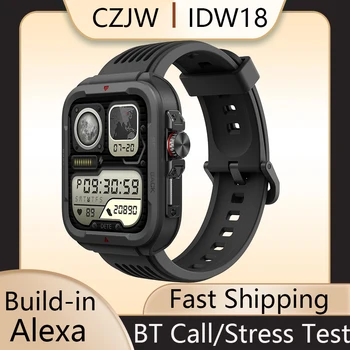 IDS01 умные часы Спорт на открытом воздухе Bluetooth вызов стресс-тест мужские женские умные часы встроенные Alexa IP68 водонепроницаемые часы для измерения сердечного ритма