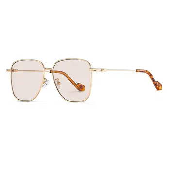 New Fashionable Metal Sunglasses for Men Women UV Resistant Eyewear Солнцезащитные Очки