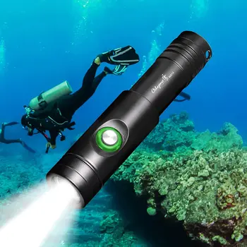 Odepro WD12 Dive Light Фонарь для подводного плавания IPX8 Водонепроницаемый Профессиональный фонарик для дайвинга, мощные перезаряжаемые светодиодные фонари