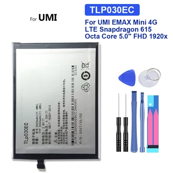 TLp030EC Сменный Аккумулятор емкостью 3050 мАч Для UMI EMAX Mini 4G LTE Snapdragon 615 Octa Core 5.0 