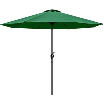 Vineego 9-футовый рыночный зонт для патио Открытый прямой зонт с регулируемым наклоном, зеленый