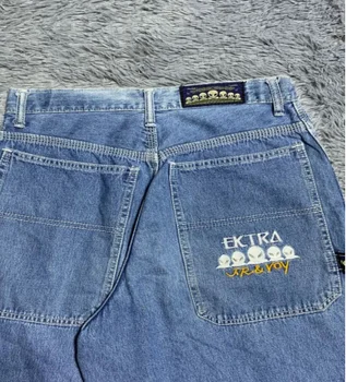 Y2K джинсовые шорты мужские в американском стиле хай стрит харадзюку свободные удобные модные повседневные нейтральные пятиточечные брюки на пуговицах ins