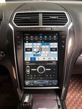 Автомобильный мультимедийный DVD-плеер Tesla style 12.1 Android для Ford-Explorer 2011-2019, Автомобильная стереосистема с вертикальным экраном, GPS-навигация, радио