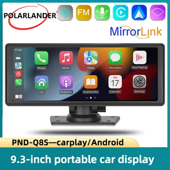 Автомобильный мультимедийный плеер Bluetooth Портативный беспроводной Carplay с сенсорным экраном 9,3 дюйма AI Voice Android Auto для BMW Toyota Universal