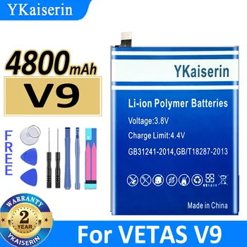 Аккумулятор YKaiserin емкостью 4600 мАч/4800 мАч для аккумуляторов мобильных телефонов VETAS V10 V9