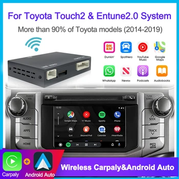 Беспроводной Carplay Android Auto для Toyota Touch2/Entune2.0 Система для Toyota Corolla Camry Auris RAV4 Prius Highlander Автомобильное видео