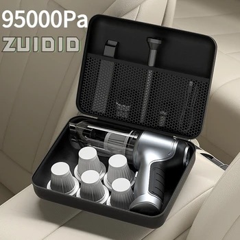 Беспроводной портативный пылесос 95000Pa Портативные пылесосы Mini для автомобиля, домашнего рабочего стола, чистки клавиатуры, автомобильных принадлежностей
