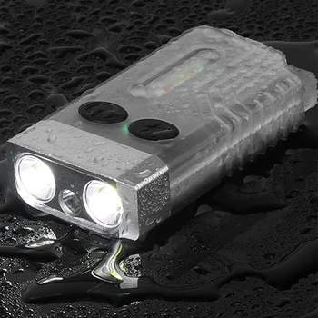 Брелок-фонарик V10 с зарядкой USB Type-C мощностью 1000ЛМ, портативная сигнализация, фонарь для кемпинга, водонепроницаемый зуммер IPX4, красный индикатор SOS для кемпинга