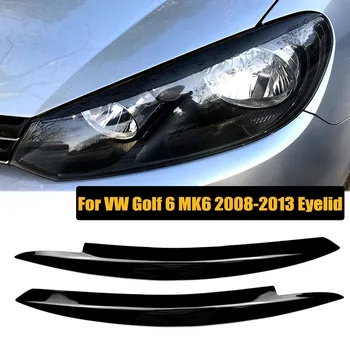 Веко для Volkswagen VW Golf 6 MK6 GTI GTR 2008-2013, Передняя фара, накладка для бровей, наклейка для отделки крышки глаза, автомобильные Аксессуары