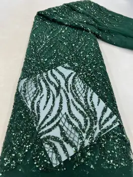 Высококачественная кружевная ткань с бисером JIANXI.C-1306.6804 для сексуального платья из сетчатой кружевной ткани с блестками