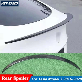 Высококачественный карбоновый материал P Style Крыло багажника Задний спойлер для тюнинга Tesla Model 3 2016-2020