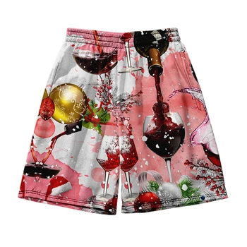 Гавайские пляжные шорты, мужская и женская одежда, повседневные шорты с цифровой 3D-печатью, модные трендовые брюки для пары