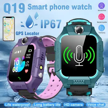 Детские умные часы GPS-трекер Телефонный звонок Цифровые наручные часы с сенсорным экраном Камера мобильного телефона Обучающая игрушка SOS с защитой от потери для детей