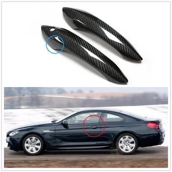 Для BMW F06 F12 F13 2010-2013 без отверстия для смарт-ключа Сухая крышка ручки внешней двери автомобиля из углеродного волокна