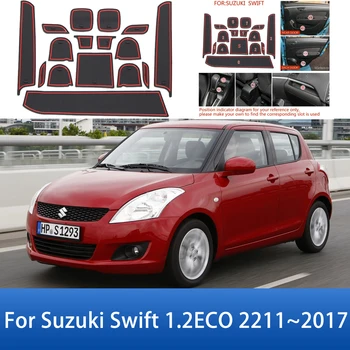 Для Suzuki Swift 1.2ECO 2011 2012 2013 2014 2015 2016 2017 Противоскользящая Дверная Резиновая Подушка Для Чашек Дверной Паз Наклейки Для Чашек Аксессуары