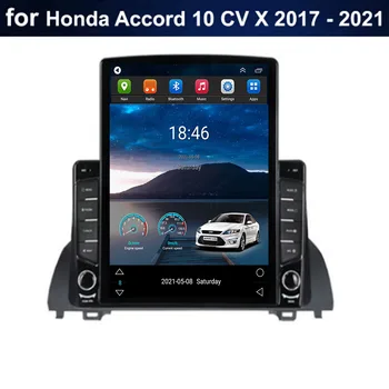 Для Tesla Style 2 Din Android12 Автомагнитола Для Honda Accord 10 CV X 2017-2035 Мультимедийный Видеоплеер GPS Стерео Carplay DSP Cam