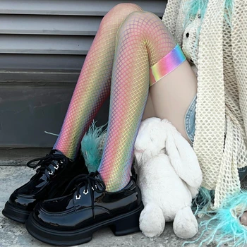 Женские чулки градиентного ажурного цвета, универсальные по индивидуальности, модный длинный топ, придающий форму ногам, колено Four Seasons Universal