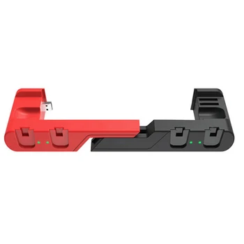 Зарядное Устройство Для Nintendo Switch Joy-Con 4 в 1 Контроллер Док-Станция Зарядная База С 2 Слотами Для Игровых Карт Для Аксессуаров NS Joycon