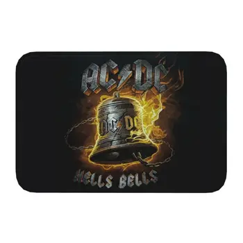 Изготовленный на Заказ AC DC Hells Bells Коврик Для Двери Противоскользящий Входной Добро Пожаловать Кухня Дверь Ванной Комнаты Коврики Для Пола Ретро Рок Гостиная Ковер Ковер