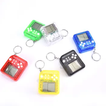 Карманный мини Классический игровой автомат Брелок Детская портативная ретро Ностальгическая игровая приставка с брелоком для ключей Видеоигра Подарок на 26 игр