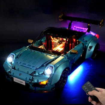 Комплект освещения для гоночного автомобиля 9805 911 GT2, строительные блоки, игрушки 