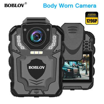 Корпусная камера BOBLOV T5 1296P Аудиозапись Носимая полицейская камера Правоохранительные Органы Петлевая запись ночного видения DVR Мини-камера
