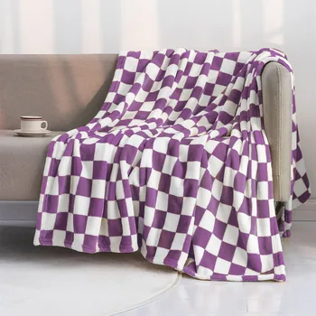 Модные Решетчатые Фланелевые одеяла 17 цветов в шахматном порядке Тонкое Стеганое одеяло с 3D принтом Офисный ворс Детские уютные одеяла