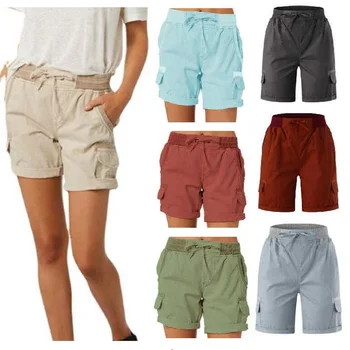Модные Свободные широкие шорты трапециевидной формы, женские шорты, Летние брюки, женская нижняя часть, 10 цветов