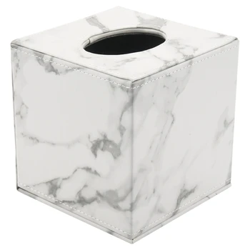Мраморная Квадратная коробка для салфеток, держатель для рулонной бумаги из искусственной кожи, Коробка для туалетной бумаги, Коробка для салфеток, Шкафчик для полотенец, коробка для полотенец