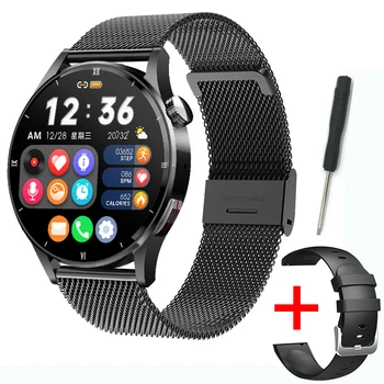 Мужские Смарт-часы С Пользовательским Циферблатом, Часы Для Контроля Температуры Тела, Bluetooth-Вызов, Частота Сердечных Сокращений, Спортивные Умные Часы Для Мужчин Для Huawei 2023 New