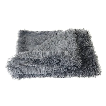 Мягкий матрас для спальной кровати для собак и кошек, глубокое пушистое плюшевое одеяло для домашних животных, комфорт и тепло