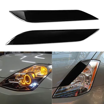 Накладка для бровей Автомобильная фара Автомобильный фонарь Накладка для бровей век Наклейка для Nissan 350Z Накладка для бровей фары для Nissan Light Накладка