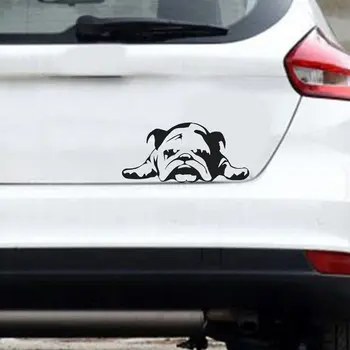 Наклейка для авто Английский Бульдог Уставший щенок Персонализированная декоративная наклейка против царапин наклейка для стайлинга автомобилей