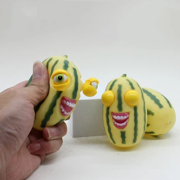 Новинка, Забавная игрушка для сжатия арбузных батончиков с разрывом глазного яблока, креативная забавная игрушка-непоседа с музыкой, детские вентиляционные игрушки