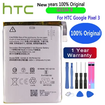 Новый 100% Оригинальный Аккумулятор Телефона HTC G013A-B 2915 мАч Для HTC GOOGLE PIXEL 3 PIXEL3 G013B G013A Высокого Качества + Наборы Инструментов