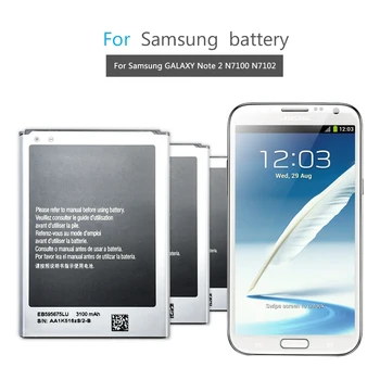 Новый Аккумулятор Телефона EB595675LU для Samsung Galaxy Note 2 Note2 N7100 N7102 N719 N7108 N7108D NOTE2 Сменный Аккумулятор емкостью 3100 мАч