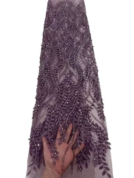 Новый симметричный цветок из листьев пшеницы, 3D трехмерная ткань для вышивания ногтей блестками, африканское вечернее платье Qipao высокого класса
